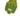 Back view of moss green bunny rabbit decoration with care label