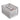 Plastic drawer organizer basket with perforated walls and shirt-fold dividers, light gray