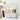 White cosmetic storage box with clear top and assorted skincare bottles and tubes inside.