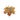 Orange-gold maple leaf ornament with dark speckled veins and hanging stem
