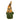 Handmade autumn gnome with green felt body and plaid pointed hat