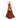 Thanksgiving gnome plush side view, red star hat and brown jacket with arms