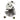 White ghost hanging doll with spider on head, black tulle skirt and dangling bells