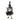 Panda witch hanging doll with starry black hat, black tulle skirt and bells
