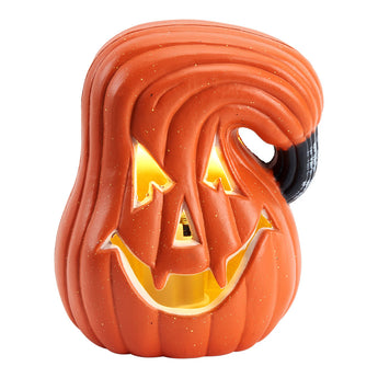 Frontansicht: LED Halloween Kürbisnachtlicht mit leuchtenden Augen und Mund