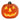 Orange LED pumpkin lantern glowing jack-o'-lantern face with black stem top