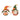 2 faceless gnome dolls side-by-side, orange and green hats, plaid outfits, white beards