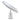 Side view of round LED Hollywood vanity mirror on stable tabletop stand