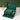 3-tier dark green velvet jewellery box open, with compartments and assorted jewellery