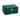 Dark green velvet 3-tier jewellery box closed with front lock and silver latch