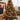 Christmas hanging ball ornaments set with red, green, gold, and striped designs
