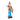 Inflatable scarecrow grim reaper figure holding a scythe, blue-lit lower body.