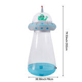 Maßgrafik zum 6-ft aufblasbaren UFO-Dekor: Höhe 79,35in/202cm, Breite 98cm