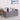 4 pcs fabric storage bins with orange handles, holding stacked books