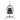 Black hanging egg chair with gray cushions, two back pillows, and hanging chain