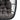 Gray back cushion with tufted padding and black woven rattan-style frame