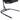Black U-shaped stand with two support rails for hanging egg chair