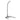 Hanging egg chair stand, black U-shaped base with curved pole