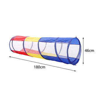 6FT play tunnel size 180cm length and 46cm height with mesh arches