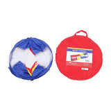 Kids mesh tunnel set: blue inner tunnel and red carrying storage bag