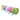 Striped caterpillar crawl tunnel with green end cap and legs, multicoloured panels