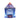 Blue space-themed pop-up play tent with open front window and rocket design