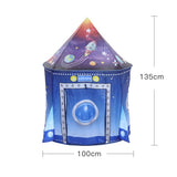 Space-themed kids play tent, size 100cm wide x 135cm high