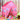 Pink princess play tent with castle graphics, arched window panels and open doorway