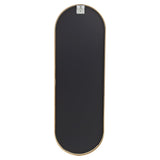 Full-length oval wall mirror, black back with mounting bracket
