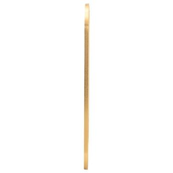 Oval wall mirror side profile, gold metal frame strip