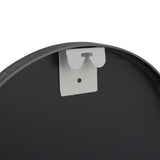 Oval wall mirror, black back with hanging bracket and screw point
