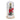 LED glass dome Christmas tree tabletop decoration with gold star, red bow, lit interior