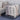 Foldable laundry basket with gray panels, open top, and sturdy metal frame