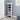 White 5-tier wooden shoe rack with top shelf and four open tiers for shoe storage