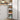 White plastic storage rack trolley with 4 shelves, compact corner storage for kitchen