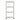 White 4-shelf plastic storage rack with metal frame and caster wheels, empty
