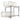 White 2-tier corner shelf caddy with lattice panels and open front storage trays.