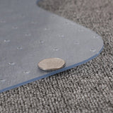 PVC mat edge with coin for thickness, gray non-slip textured surface