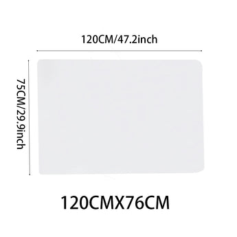 Transparent PVC chair mat, rectangular 120x76 cm