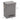 Grey foldable linen laundry basket with lid; size 60CM high, 40CM wide, 30CM deep