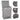 Grey linen laundry basket with rope handles and 'Laundry' front print (detail)