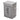 Grey foldable laundry hamper with lid, rope handles; 60cm x 40cm x 30cm