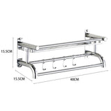 Chrome toilet shelf dimensions: 40 cm x 15.5 cm x 15.5 cm