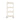 White 4-tier shelf trolley cart with open shelves and rolling caster wheels