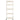 White 5-tier shelf trolley cart with open shelves and caster wheels