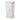 White 73 cm recycling bin with side access panel and caster wheels