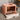Cat litter box with scoop and open litter tray, pink housing with transparent front panel