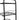 Black multi-tier pan organizer stand with open wire trays and side handles