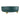 Teal round turntable tray base with ribbed texture and four gold feet