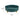 Teal-green round spice tray, 22cm wide and 7.5cm high, with gold feet